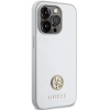Etui Guess Strass Metal Logo na iPhone 15 Pro - srebrne
