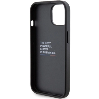 Etui BMW Grip Stand Smooth & Carbon na iPhone 15 - czarne