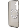 Etui Guess IML Flowers Wreath MagSafe na Samsung Galaxy S24+ - czarne
