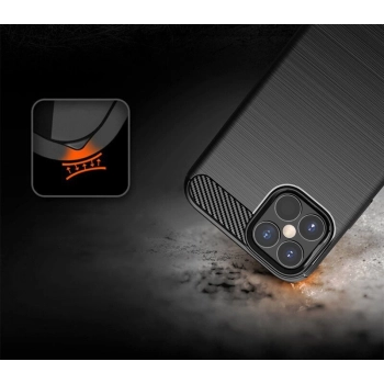 Carbon Case elastyczne etui pokrowiec iPhone 12 mini czarny