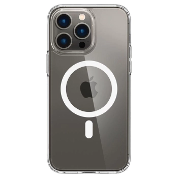 Etui Spigen Ultra Hybrid Mag z MagSafe na iPhone 14 Pro - przezroczysto-białe
