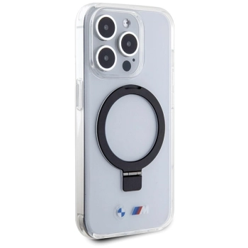 Etui BMW Ring Stand M Collection MagSafe na iPhone 15 Pro Max - przezroczyste
