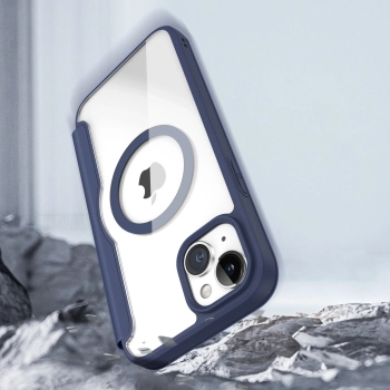 Etui magnetyczne z klapką Dux Ducis Skin X Pro z MagSafe do iPhone 15 - niebieski