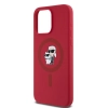 Etui Karl Lagerfeld Silicone Karl&Choupette Ring MagSafe na iPhone 15 Pro Max - czerwone