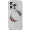 Etui Guess IML Flowers Wreatch MagSafe na iPhone 15 Pro - przezroczyste