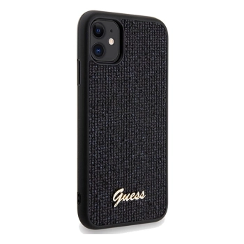 Etui Guess Disco Metal Script na iPhone 11 / Xr - czarne