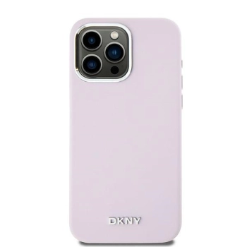 Etui DKNY Liquid Silicone Small Metal Logo MagSafe na iPhone 14 Pro Max - różowe