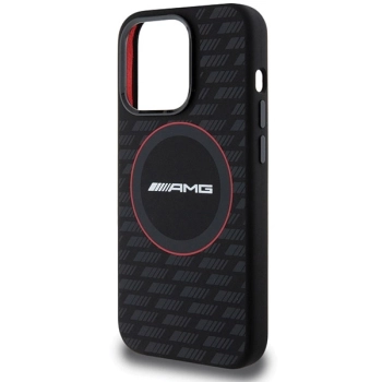 Etui AMG Silicone Carbon Pattern MagSafe na iPhone 15 Pro Max - czarne