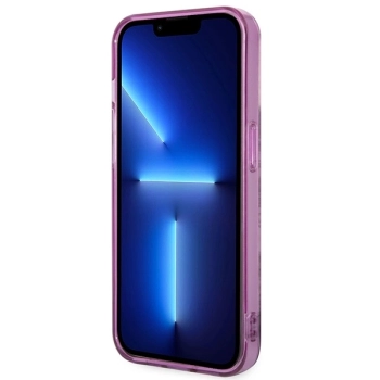 Etui Guess Porcelain Collection na iPhone 14 Pro - fuksjowe