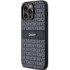 Etui DKNY Leather Mono Stripe & Metal Logo na iPhone 14 Pro - czarne