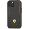 Etui Ferrari Leather Curved Line na iPhone 13 - czarne