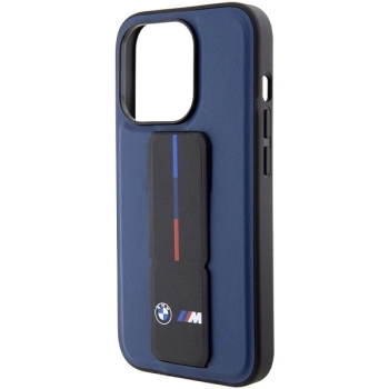 Etui BMW M Grip Stand Bicolor na iPhone 15 Pro - granatowe