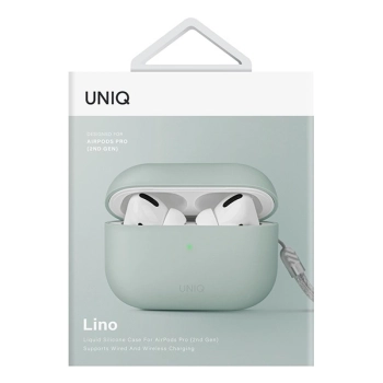 Etui Uniq Lino na AirPods Pro 2 - miętowe