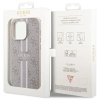 Etui Guess 4G Printed Stripes MagSafe na iPhone 14 Pro - różowe
