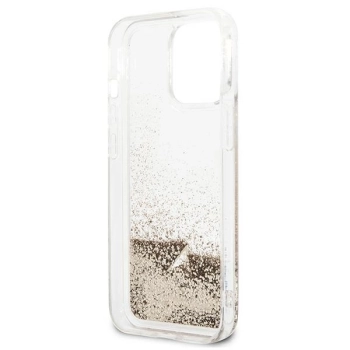 Etui Guess Glitter Charms na iPhone 13 Pro Max - złote