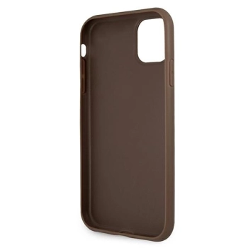 Etui Guess 4G Big Metal Logo na iPhone 11 Pro Max - brązowe