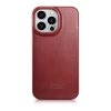 iCarer CE Oil Wax Premium Leather Folio Case skórzane etui iPhone 14 Pro Max z klapką magnetyczne MagSafe czerwony (AKI14220708-RD)