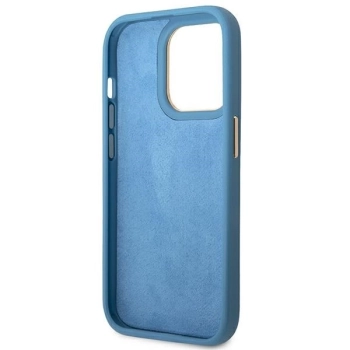 Etui Guess 4G Vintage Gold Logo na iPhone 14 Pro Max - niebieskie