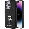 Etui Karl Lagerfeld Fixed Glitter Ikonik Logo Metal Pin do iPhone 15 Pro - czarne