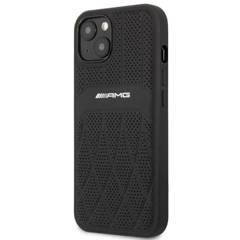 Etui AMG Leather Curved Lines na iPhone 13 - czarne