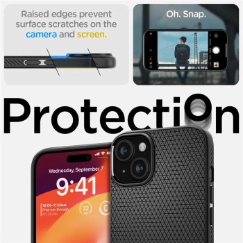 Etui Spigen Liquid Air na iPhone 15 Plus - czarny mat