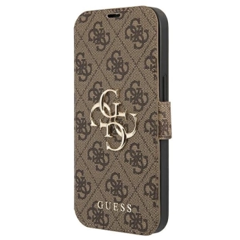 Etui Guess 4G Big Metal Logo na iPhone 13 Pro Max - brązowe