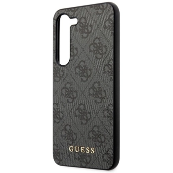 Etui Guess 4G Metal Gold Logo na Samsung Galaxy S23+ - szare