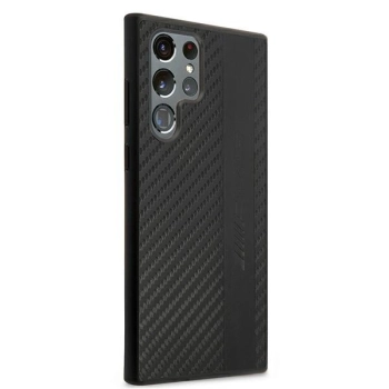 Etui AMG Carbon Stripe&Embossed na Samsung Galaxy S22 Ultra - czarne