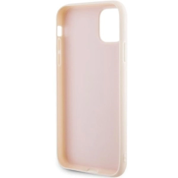 Etui Karl Lagerfeld 3D Rubber Glitter Logo na iPhone 11 / Xr - różowe