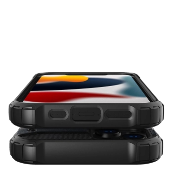 Hybrid Armor pancerne hybrydowe etui pokrowiec iPhone 13 srebrny
