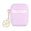 Etui Guess Silicone Charm 4G Collection na AirPods 1/2 - fioletowe