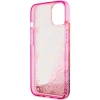 Etui Guess Liquid Glitter 4G Transculent na iPhone 14 - różowe