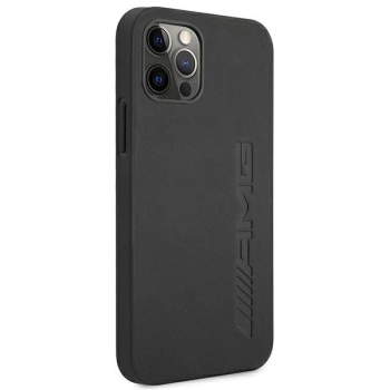 Etui AMG Leather Hot Stamped na iPhone 12 Pro Max - czarne