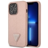 Etui Guess Saffiano Triangle Logo na iPhone 14 Pro Max - różowe