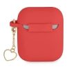 Etui Guess Silicone Charm Heart Collection na AirPods 1/2 - czerwone