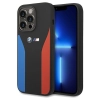 Etui BMW Silicone Blue&Red Stripes M Collection na iPhone 15 Pro Max - czarne