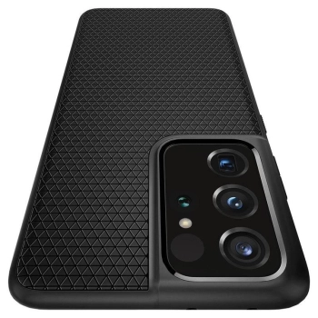 Etui Spigen Liquid Air na Samsung Galaxy S21 Ultra - czarny mat