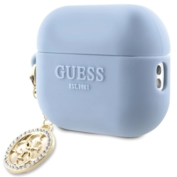 Etui Guess 3D Rubber 4G Diamond Charm na AirPods Pro 2 - niebieskie
