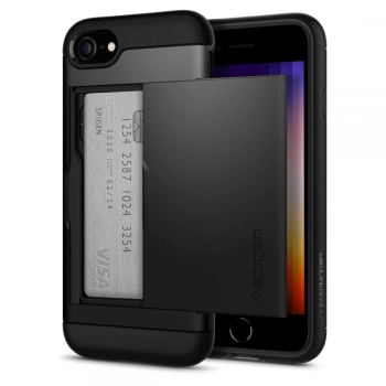 Etui Spigen Slim Armor CS na iPhone 7 / 8 / SE 2020 / SE 2022 - czarne