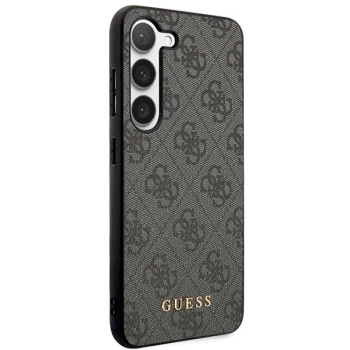 Etui Guess 4G Metal Gold Logo na Samsung Galaxy S23+ - szare