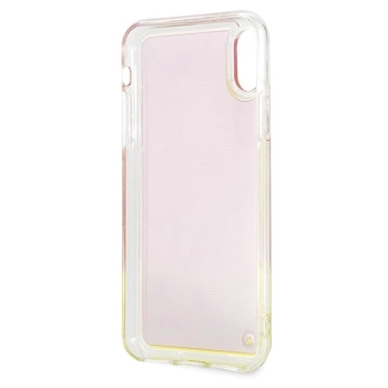 Etui Guess California Glow in the dark na iPhone X / Xs - różowe