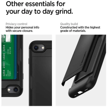 Etui Spigen Slim Armor CS na iPhone 7 / 8 / SE 2020 / SE 2022 - czarne