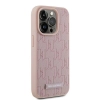 Etui Karl Lagerfeld Leather Monogram Metal Logo na iPhone 15 Pro - różowe