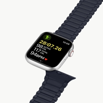 Dux Ducis Strap (Armor Version) pasek Apple Watch SE, 9, 8, 7, 6, 5, 4, 3, 2, 1 (41, 40, 38 mm) silikonowa magnetyczna opaska bransoleta niebieski