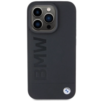 Etui BMW MagSafe Leather Hot Stamp na iPhone 15 Pro - czarne