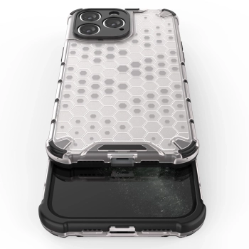 Honeycomb etui iPhone 14 Pro pancerny hybrydowy pokrowiec niebieskie