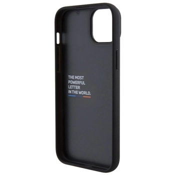 Etui BMW Leather Stamp Tricolor do iPhone 15 Plus - czarne
