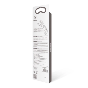 Baseus Nimble płaski kabel przewód USB / USB-C z uchwytem 2A 0,23M czarny (CATMBJ-01)