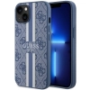 Etui Guess 4G Printed Stripes MagSafe na iPhone 14 - niebieskie