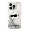 Etui Karl Lagerfeld Glitter Choupette Head na iPhone 14 Pro - srebrne